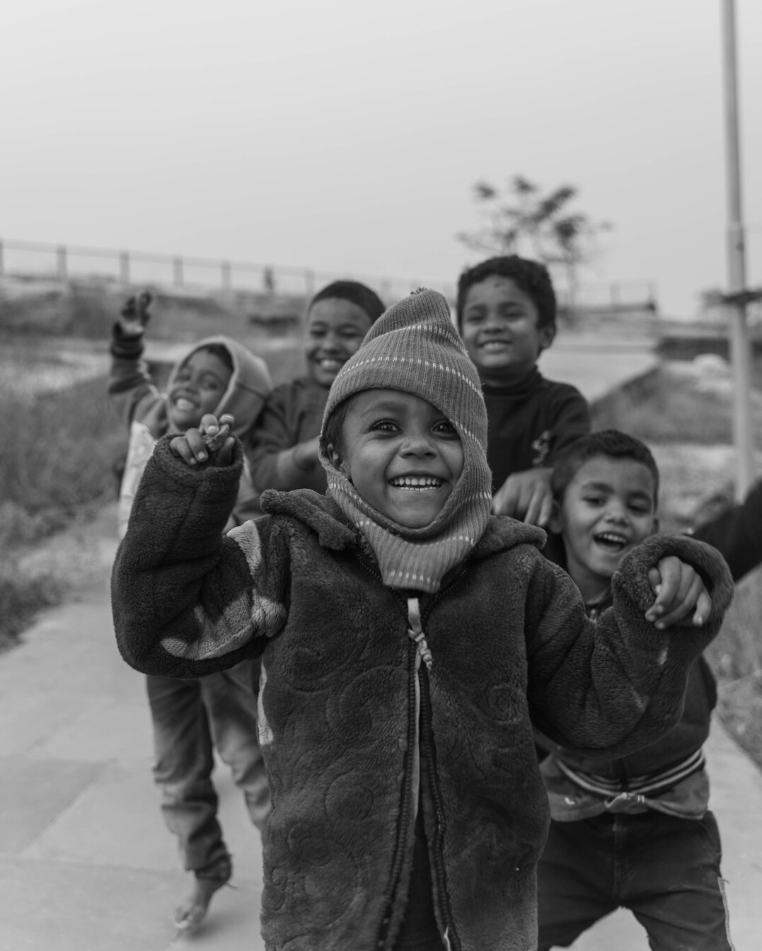 child playing with friends